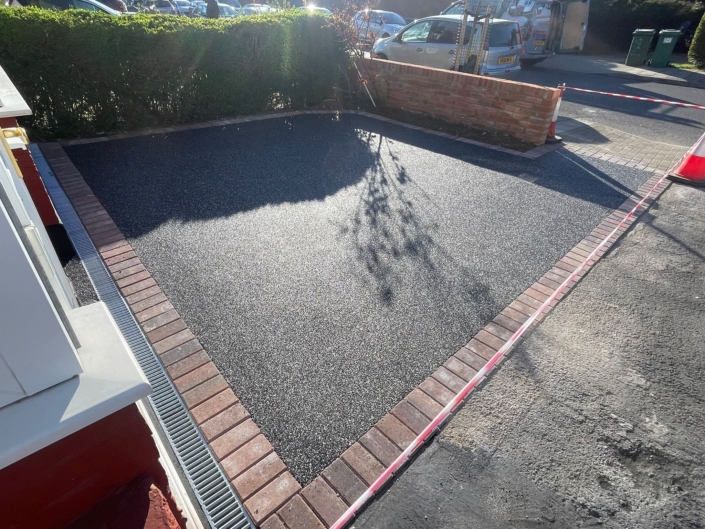 black resin driveway